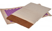 Коврик акупунктурный Нирвана бежевый, фиолетовые шипы, премиум-серия Коврик акупунктурный Нирвана бежевый, фиолетовые шипы, премиум-серия