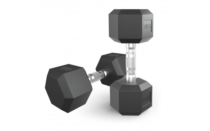 Гантель гексагональная UNIX Fit обрезиненная 12,5 кг, 2 шт.